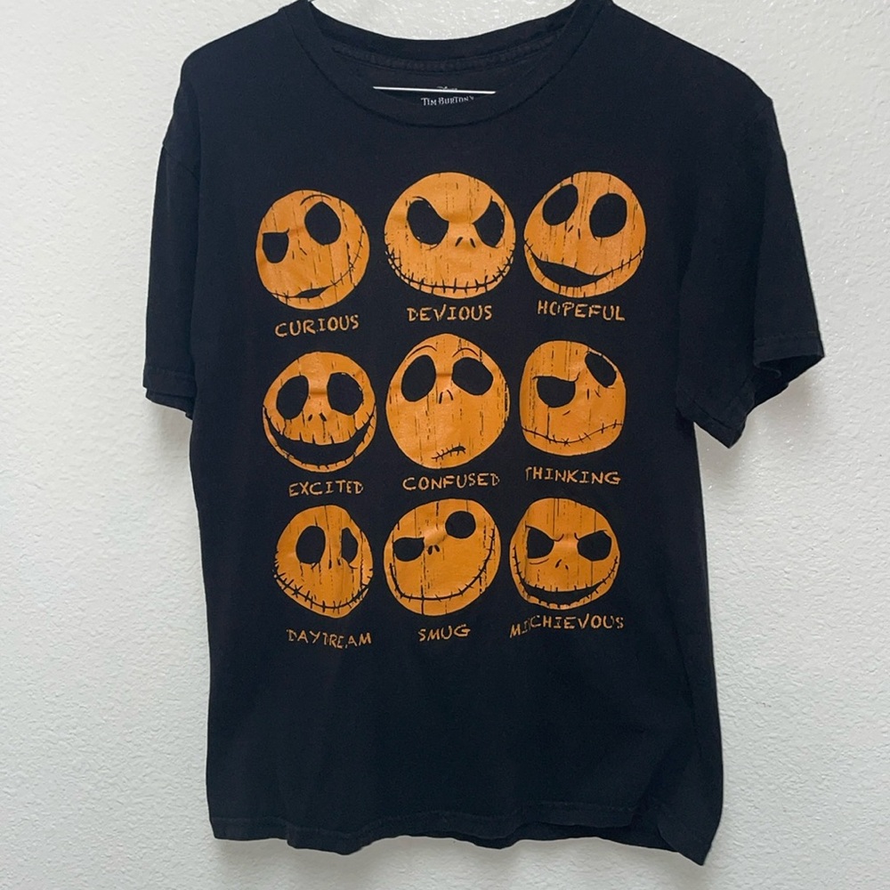 Disney Tim Burton NBC Nightmare Before Christmas Black Adult Small T-Shirt